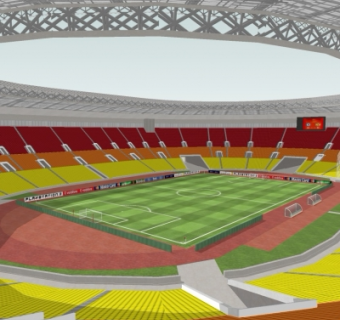 现代足球场su模型