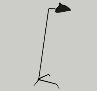 现代铁艺落地灯su模型