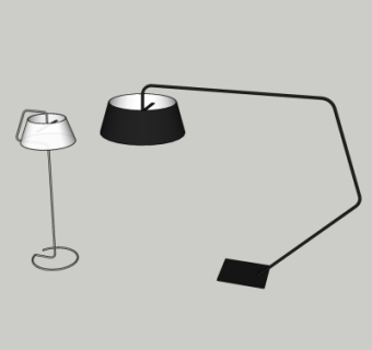 现代落地灯su模型