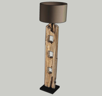 自然风台灯su模型