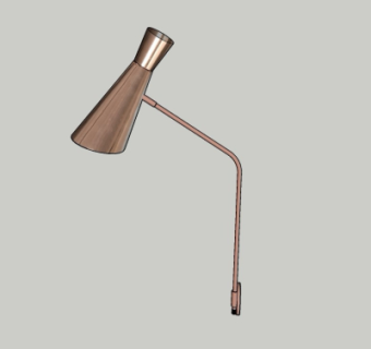 现代金属台灯su模型