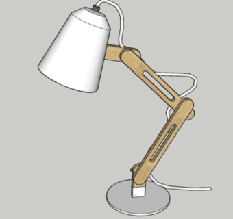 现代台灯su模型