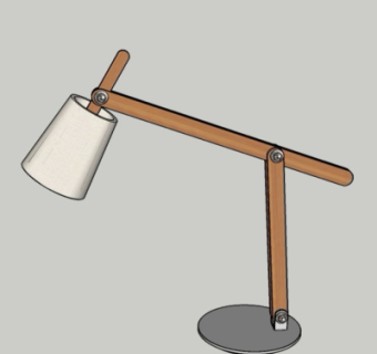 现代台灯su模型