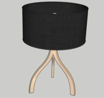 现代台灯su模型