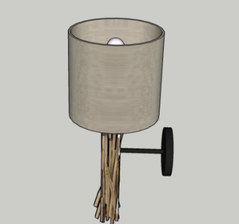 现代壁灯su模型