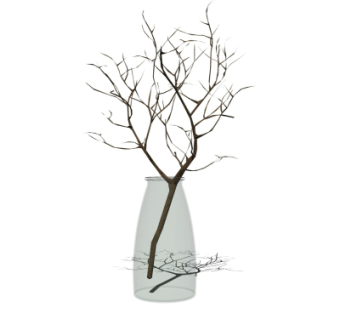 现代干支花瓶su模型