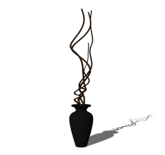 现代花瓶干支su模型