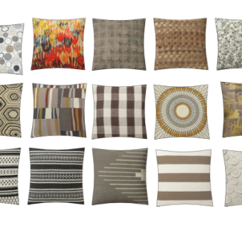 现代布艺抱枕su模型