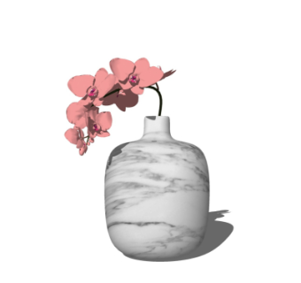 现代花瓶花卉su模型
