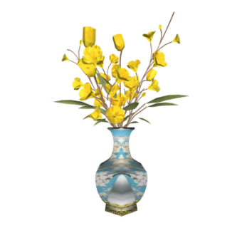 现代花瓶插花su模型