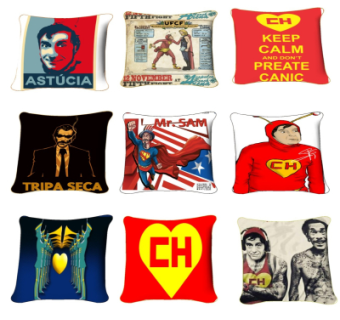 美式卡通抱枕su模型