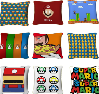 现代马里奥卡通抱枕su模型