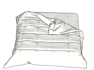 现代床垫su模型