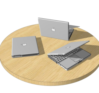 现代苹果笔记本电脑su模型