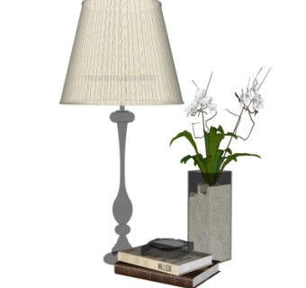 现代书籍摆件su模型