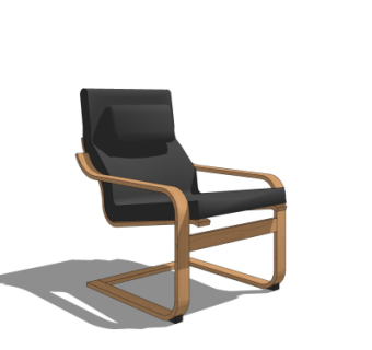 现代简约单椅su模型