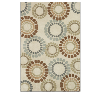 现代布艺花纹地毯su模型