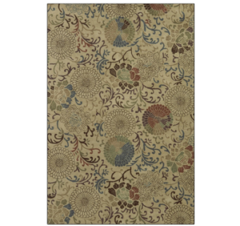 现代布艺花纹地毯su模型