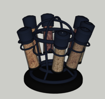 现代厨房调料su模型