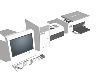现代电脑<em>打印机</em>su模型