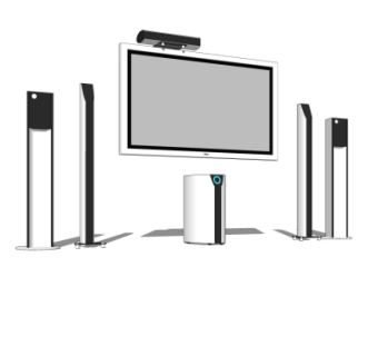 现代电视机su模型