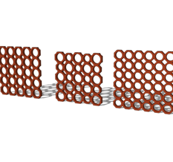 现代实木隔断su模型