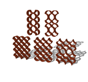 现代实木隔断su模型
