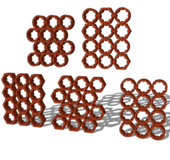 现代实木隔断su模型