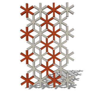 现代实木隔断su模型