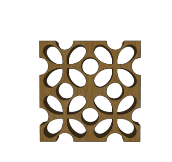 现代实木隔断su模型