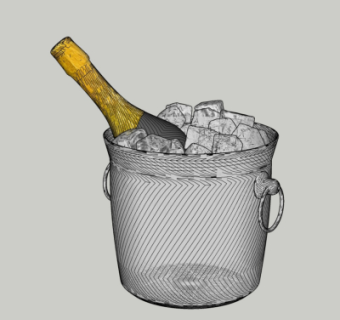 现代冰块酒瓶su模型