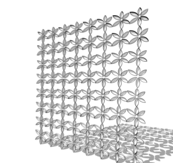现代雕花隔断su模型