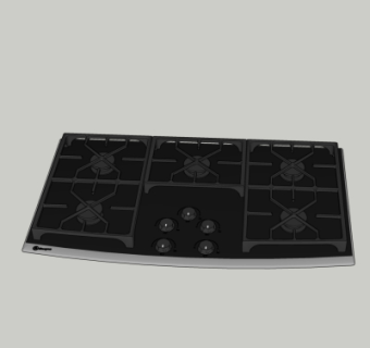 现代厨房电磁炉su模型