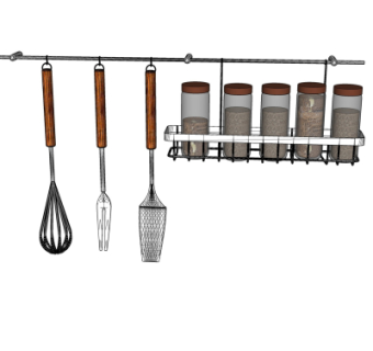 现代厨房器具调料su模型