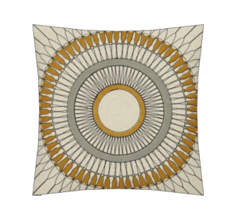 现代布艺抱枕su模型