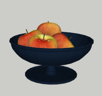 现代苹果水果su模型