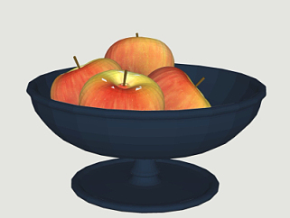 现代苹果水果su模型