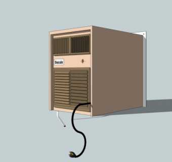 现代复古壁挂收音机su模型