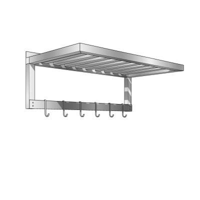 现代不锈钢挂衣架su模型
