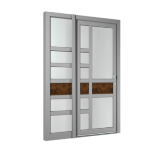 现代推拉门su模型