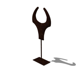 自然风牛角摆件su模型