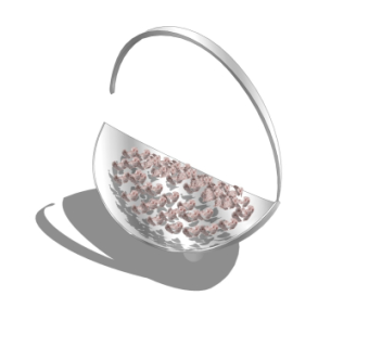 现代不锈钢糖果托盘su模型