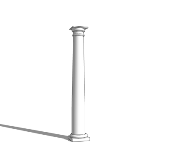 欧式罗马柱su模型