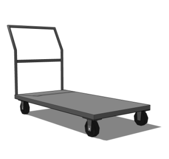 工业风金属小推车su模型