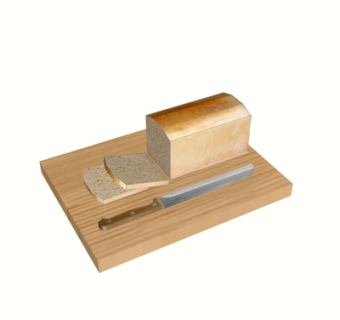 现代面包食品su模型