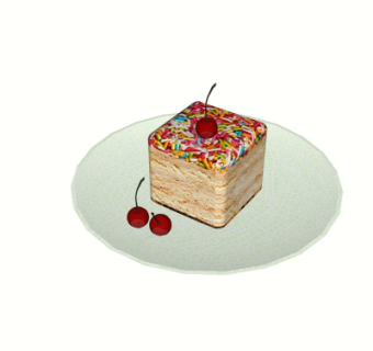 现代蛋糕食品su模型