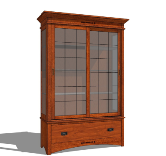 美式装饰柜su模型