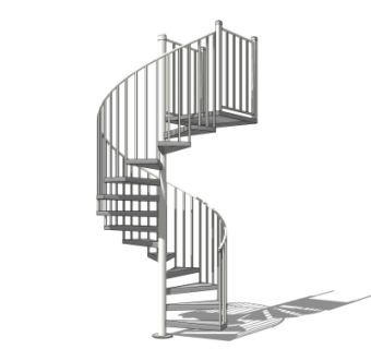 现代螺旋楼梯su模型