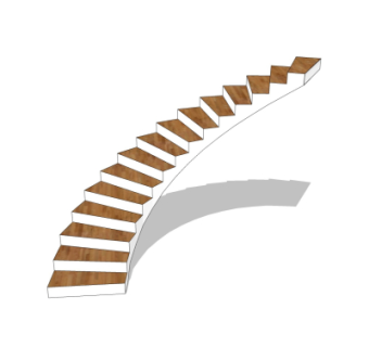 现代简约楼梯su模型