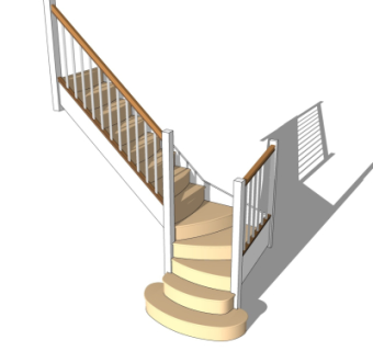 现代简约楼梯su模型